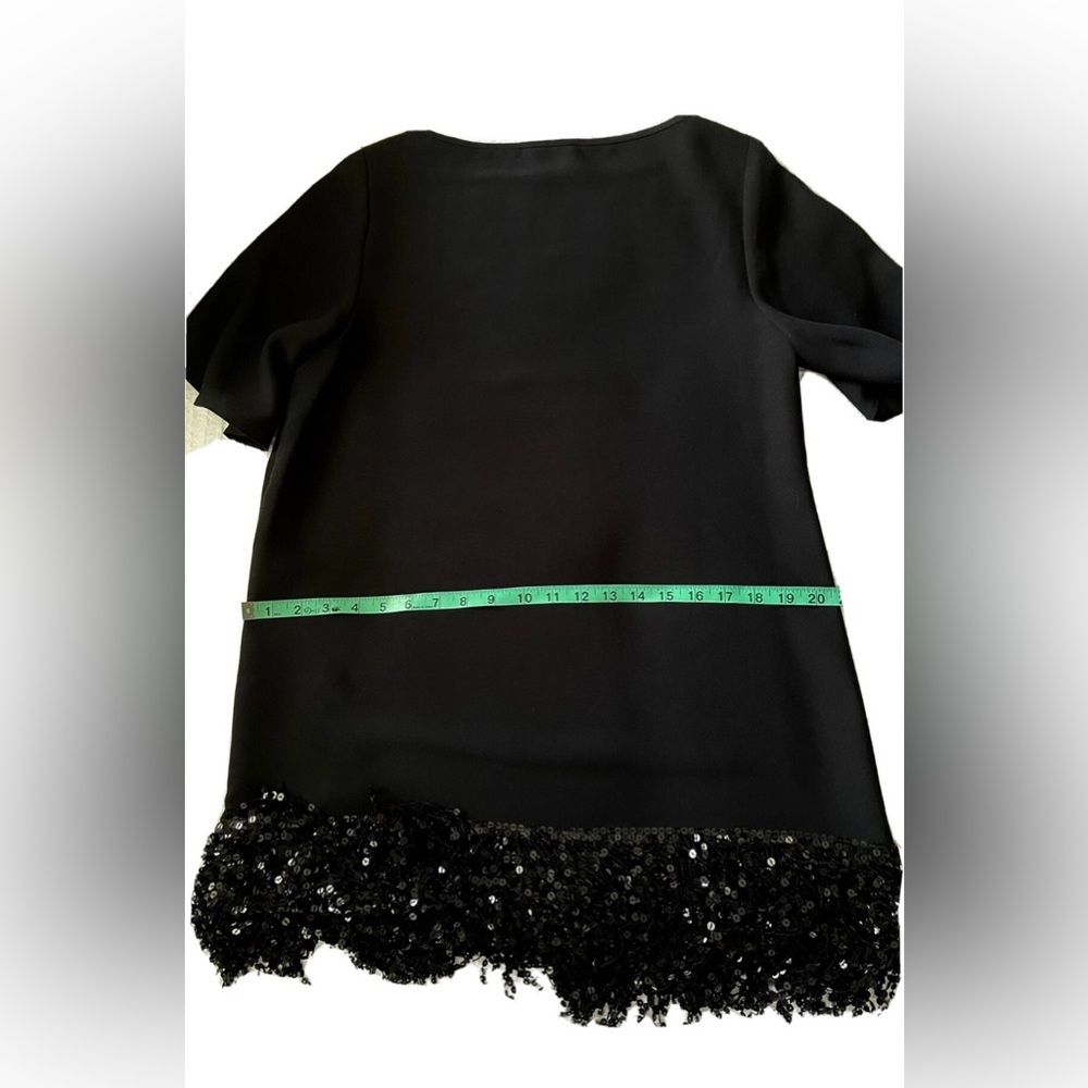 Kate Spade Black Mini Dress with Sequin Fringe - Picture 12 of 16